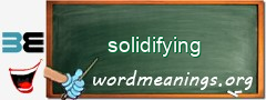 WordMeaning blackboard for solidifying